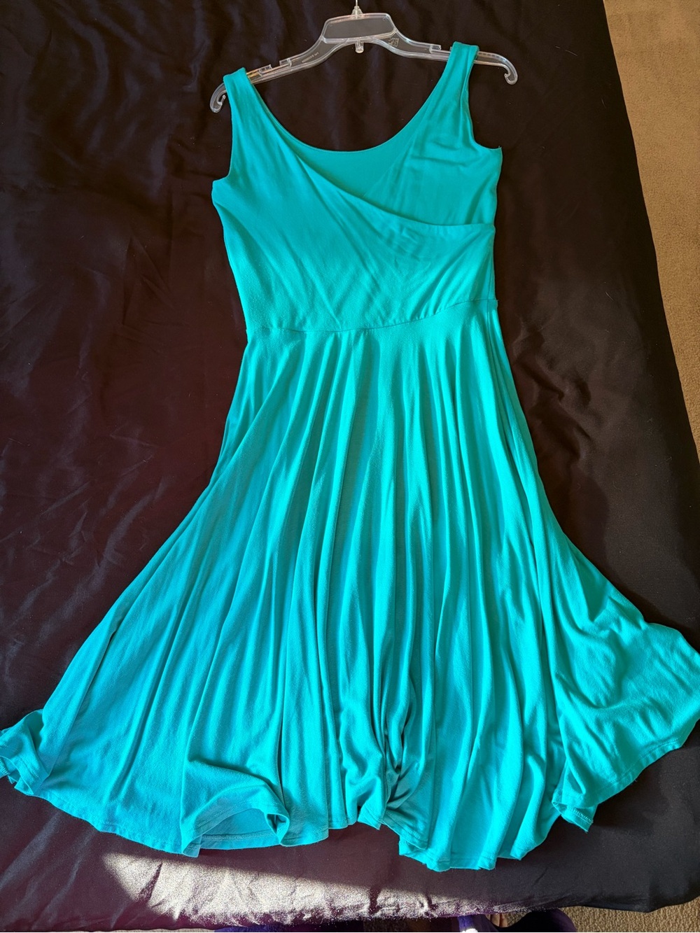 Sleeveless Teal Swing Dress - Women